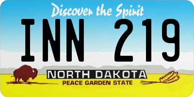 ND license plate INN219