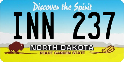 ND license plate INN237