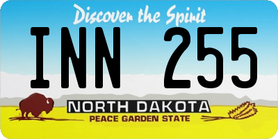 ND license plate INN255