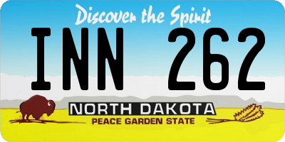 ND license plate INN262