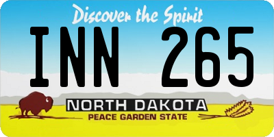 ND license plate INN265