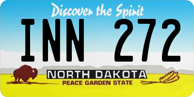 ND license plate INN272