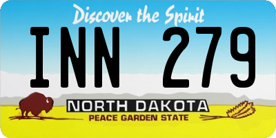 ND license plate INN279