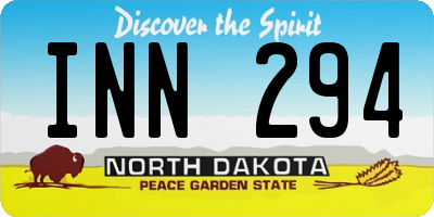 ND license plate INN294