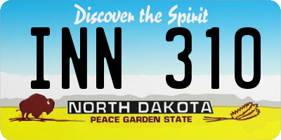ND license plate INN310