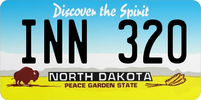 ND license plate INN320
