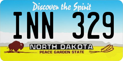 ND license plate INN329