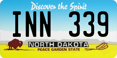ND license plate INN339