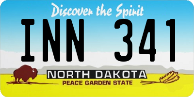 ND license plate INN341
