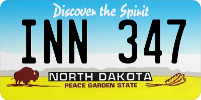 ND license plate INN347