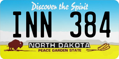 ND license plate INN384