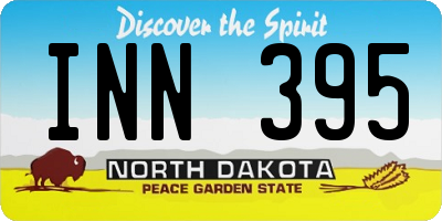 ND license plate INN395