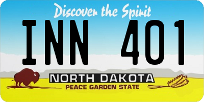 ND license plate INN401