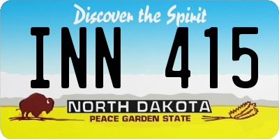 ND license plate INN415