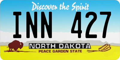 ND license plate INN427