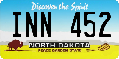 ND license plate INN452