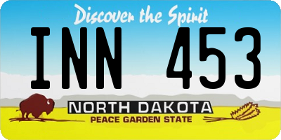 ND license plate INN453