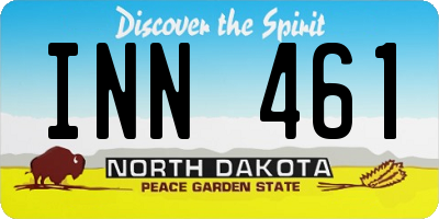 ND license plate INN461