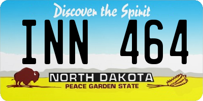 ND license plate INN464