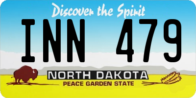 ND license plate INN479