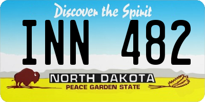 ND license plate INN482