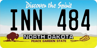 ND license plate INN484