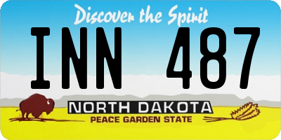 ND license plate INN487