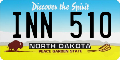 ND license plate INN510