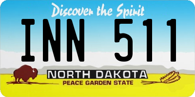 ND license plate INN511