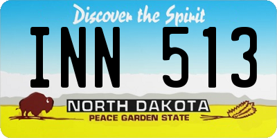 ND license plate INN513