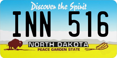 ND license plate INN516