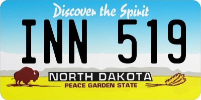 ND license plate INN519