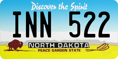 ND license plate INN522