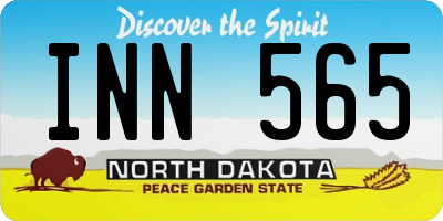 ND license plate INN565