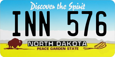 ND license plate INN576