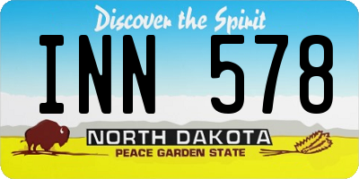 ND license plate INN578