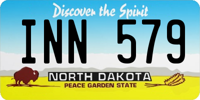 ND license plate INN579