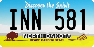 ND license plate INN581