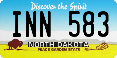 ND license plate INN583