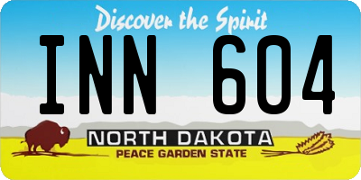 ND license plate INN604