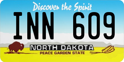ND license plate INN609