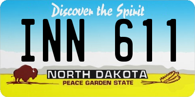ND license plate INN611
