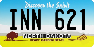 ND license plate INN621