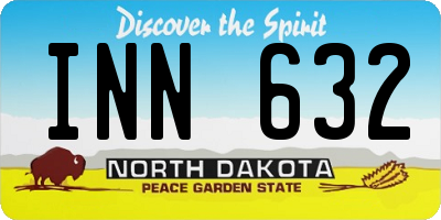 ND license plate INN632