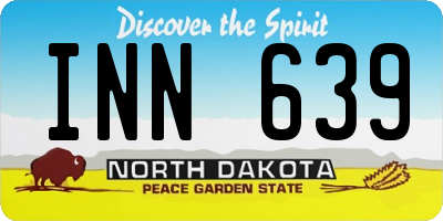 ND license plate INN639
