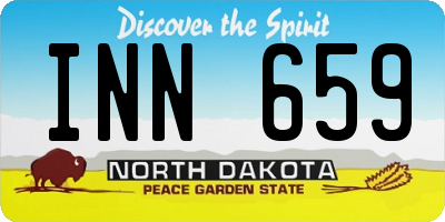ND license plate INN659