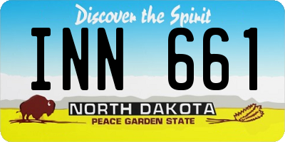 ND license plate INN661