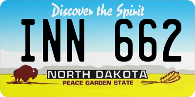 ND license plate INN662