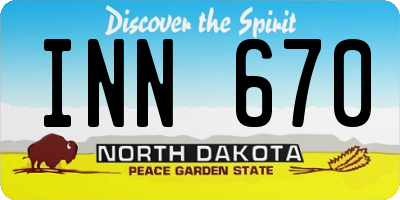 ND license plate INN670