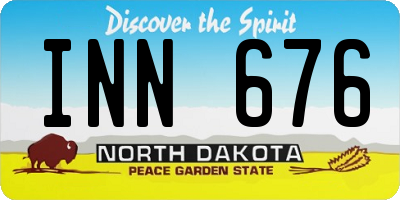 ND license plate INN676